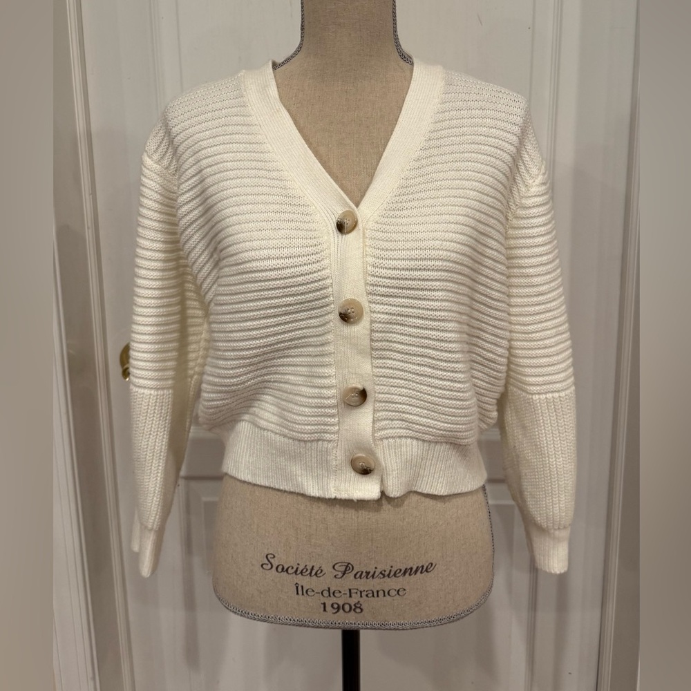 Princess Polly cream cardigan
